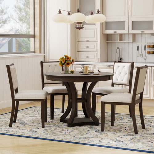 Retro extendable round dining - extendable,