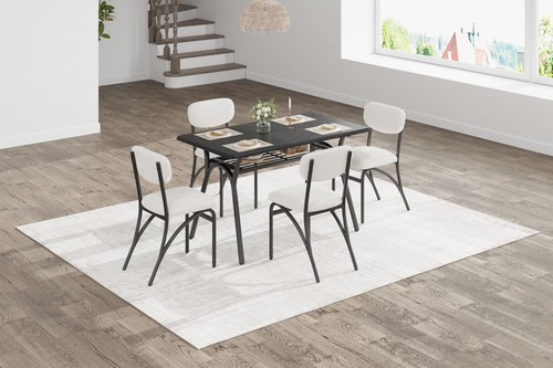 Piece dining set - set, rectangular